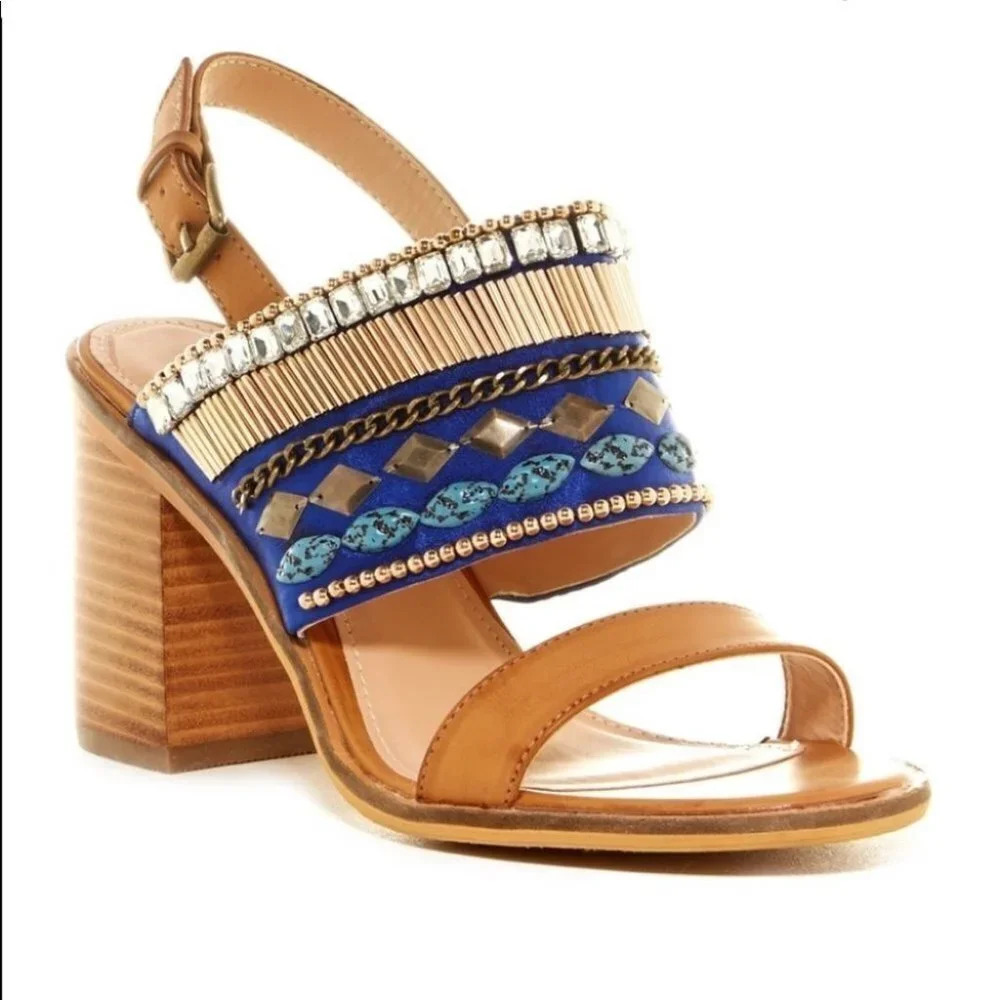 Catherine Malandrino Yancy‎ Embellished Sandals Heels Size 9